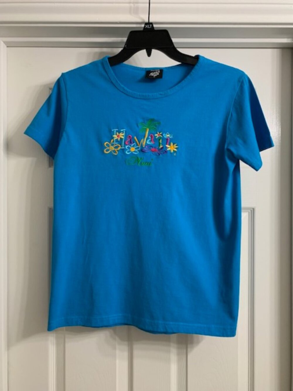 Aloha Brand Women's Turquoise T-Shirt, Maui Hawaii, Size Medium